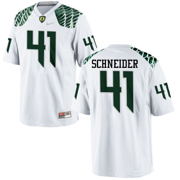 Men #41 Aidan Schneider Oregon Ducks College Football Jerseys-White